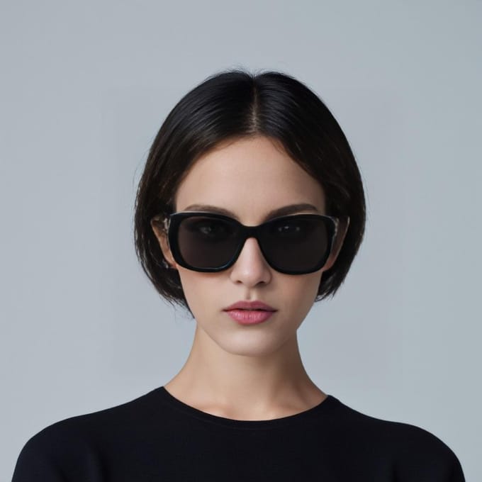 Lunettes de soleil Papillon Logo Chanel Lunettes de soleil Femme Noir 0CH5519 Basic Packaging-Eyeglass Case+Box,55,Black