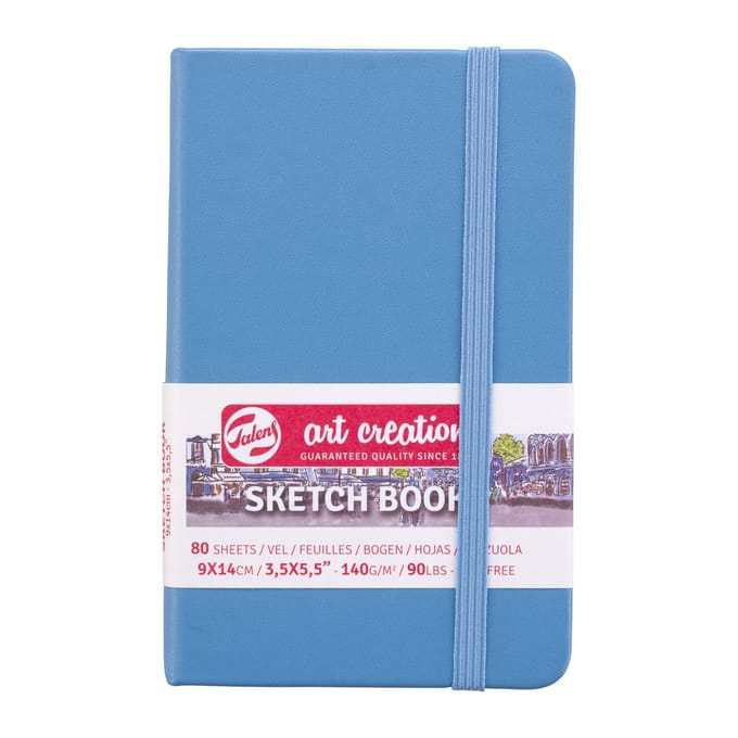 Schetsboek talens art creation 90x140mm lichtblauw | 5 stuks
