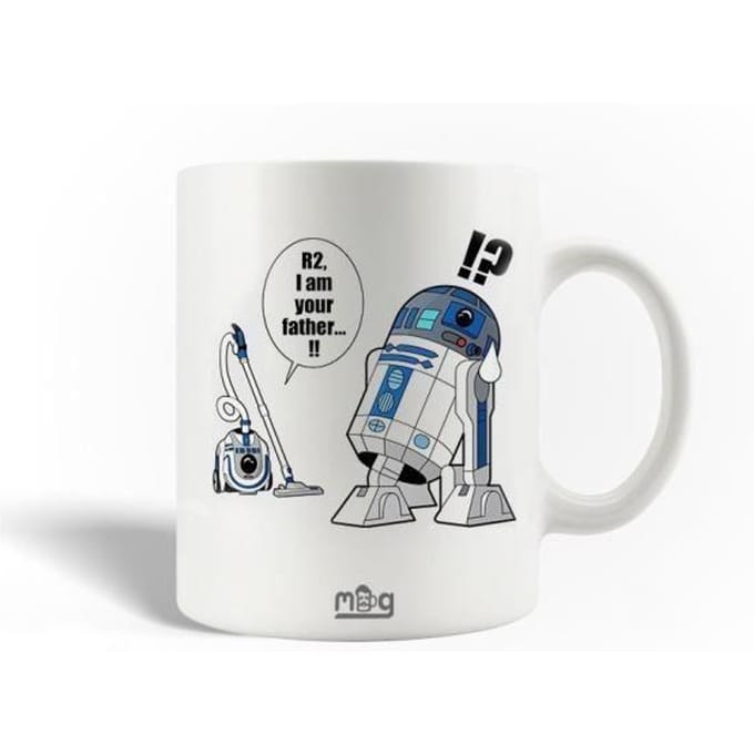 Mug en Céramique - Doctor Who - R2D2 et Dalek - 30cl - Compatible lave-vaisselle - Blanc