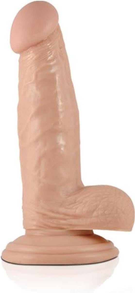 real extreme dildo 18 cm - zuignap - beige