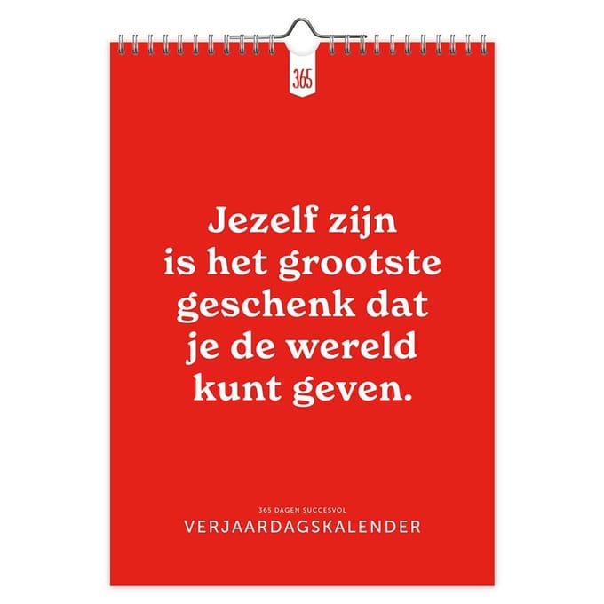 365 dagen succesvol A4 verjaardagskalender