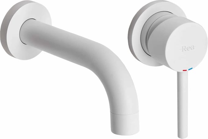 Rea Lungo White + Box - Inbouw Wastafelkraan - Wit