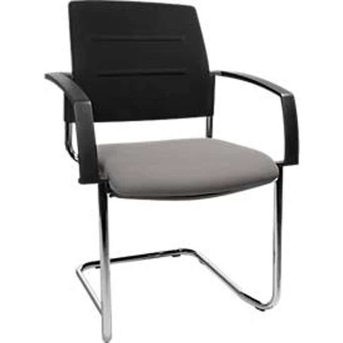 Sledestoel SSI Proline Visit P2 - ergonomisch - rug polyester zwart - grijs - Schäfer Shop Select