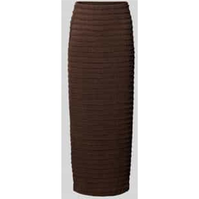 Midirok met structuurpatroon en elastische tailleband