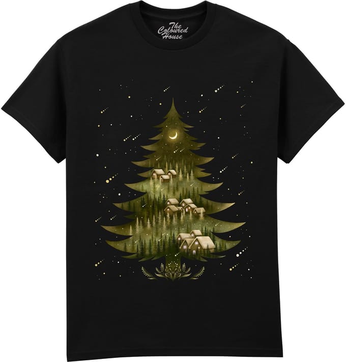 Kerstboom Holy Night The Coloured House T-shirt S