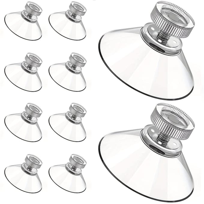 Zuignap met schroefdraad - Transparante Zuignap (40 mm diameter) - 20 Stuks