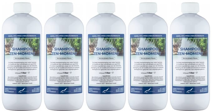Shampoo Zen Moment - 1 liter - 5 Stuks - Voordeelverpakking - Haarverzorging