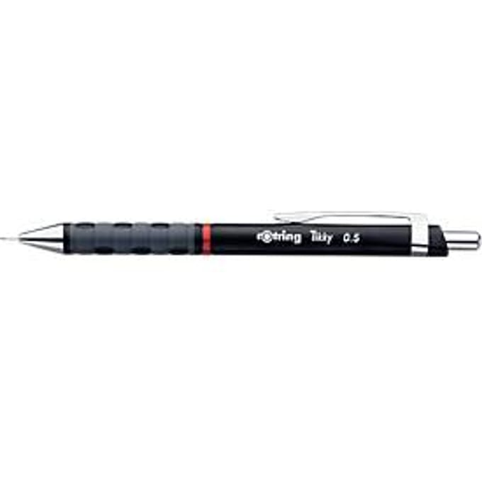 rOtring Tikky-vulpotlood - Zwarte cilider - 3-delige set - 0,35 mm - 0,5 mm - 0,7 mm