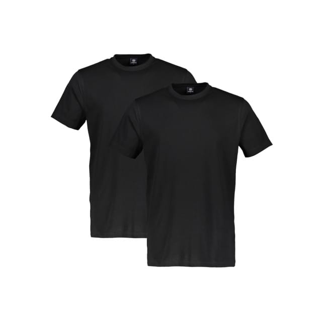 Lerros - Basic T-shirt - Heren - M - Zwart - Katoen - 2003014 (2Pack)