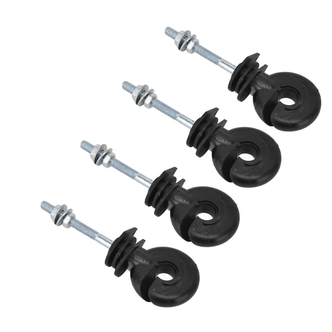100 Set Isolateur Clôture Électrique Isolateur Poteau Fer Système Réseau Électrique Isolateur Clôture Élevage black