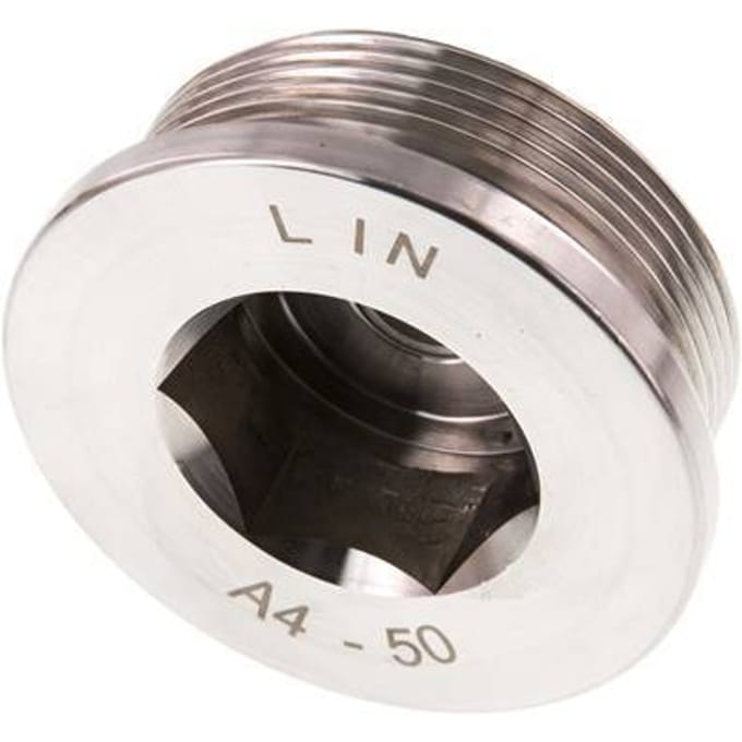 G 2'' RVS Plug met Binnenzeskant 40 Bar - FL1-M-S-200G-I