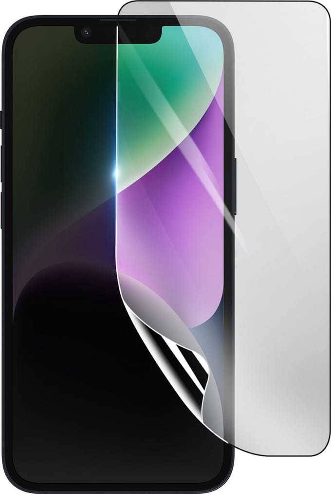 3mk, Geschikt voor iPhone 14, Schokbestendige Hydrogel Screenprotector, Transparant