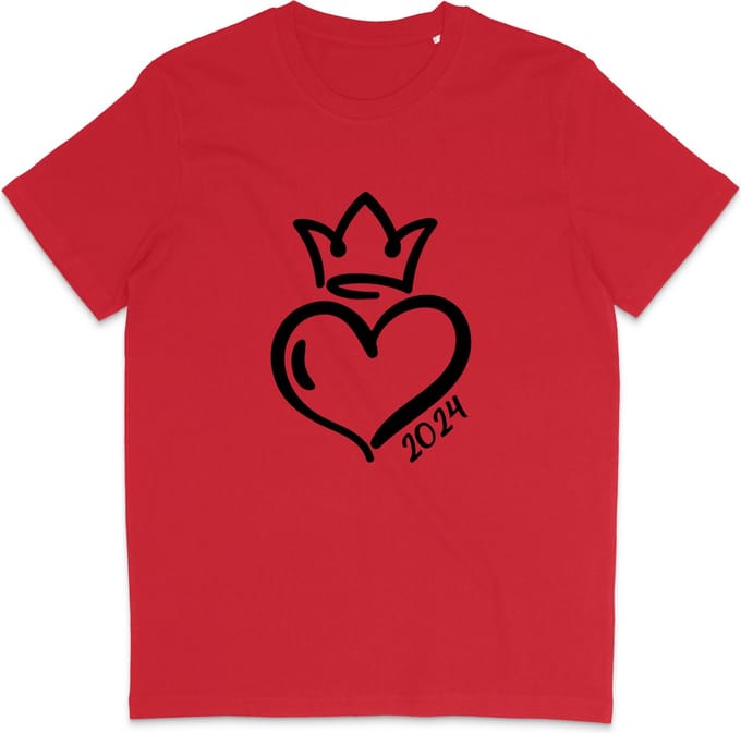 Koningsdag 2024 T Shirt Heren en Dames - Rood - M