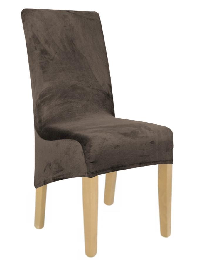 XL Stoelhoes Kakaobruin Velours Elastisch Universeel