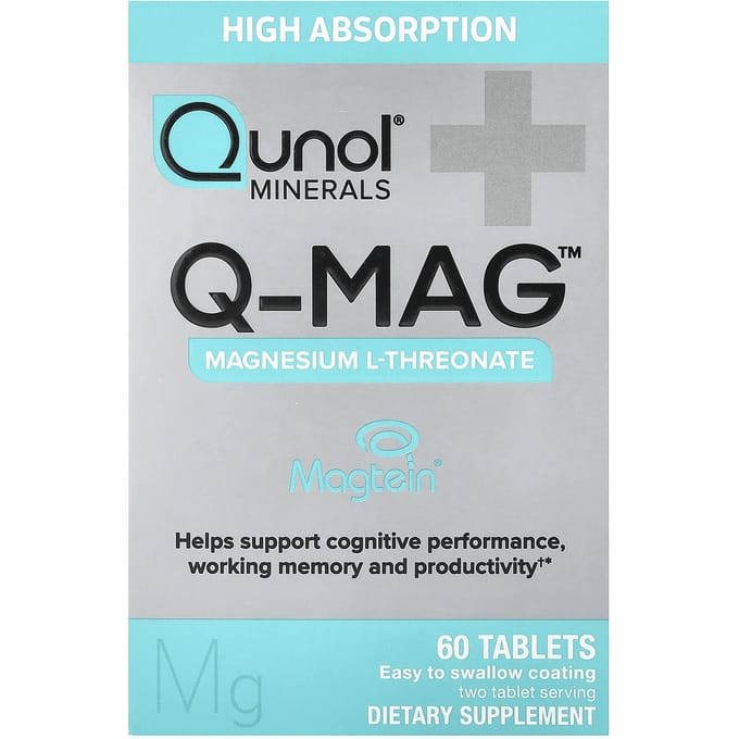 Qunol, Q-MAG™, Acide L-Thréonique de Magnésium, 60 comprimés (72 mg par comprimé)