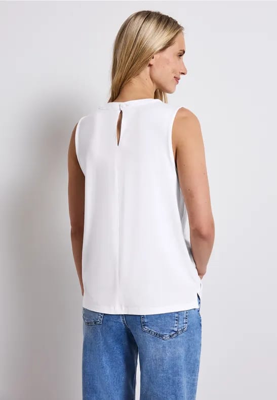 Jersey top met rimpels