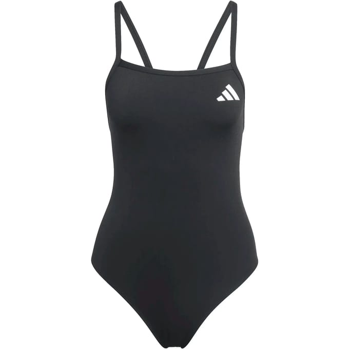 Adidas Performance Zwempak Met V-Rug En Dunne Bandjes - Dames - Zwart