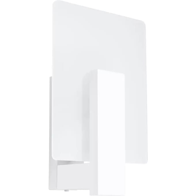 Sollux Lighting Wandlamp Lappo - E14 - wit - hout/glas - 30.5x16x12cm