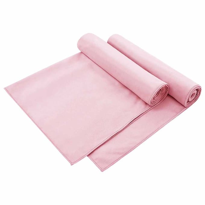 vidaXL - Buiten - Stoel - Handdoeken - 2 - st - Roze - 130 - x - 60 - cm