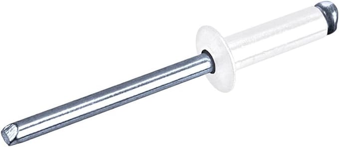 1000x Laknagels 4x8mm Plat Kop RAL 9010 Wit - Aluminium/Staal Blindklinknagels