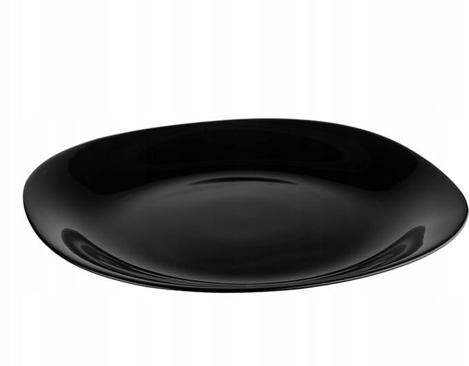 Zwarte Glazen Dessertbord Quadro 21,5 cm - Elegant & Duurzaam