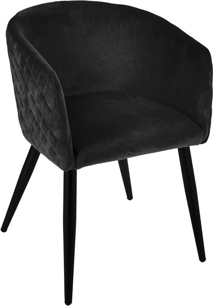 Gewatteerde fluwelen fauteuil MARLO