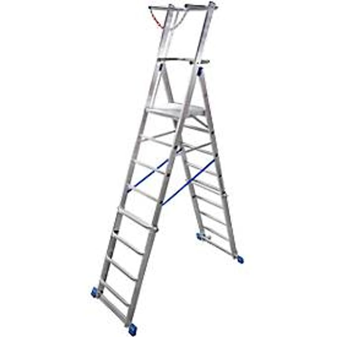 Telescopische platformladder Krause, 8-10 sporten
