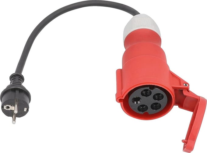 Adapterkabel met Geaarde Stekker naar CEE-Koppeling voor Zware Belasting