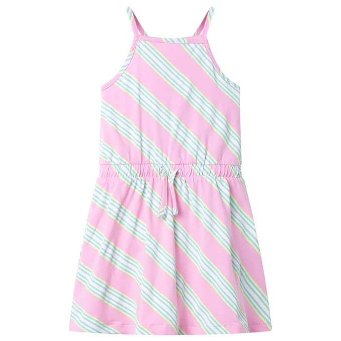 vidaXL Kinderjurk zonder mouwen met trekkoord 128 roze