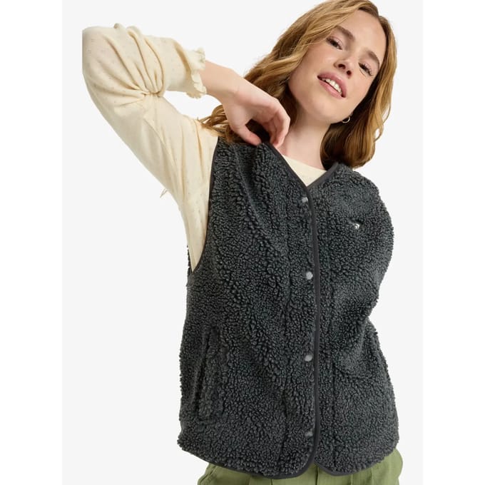 Dames zonder mouw sherpa vest Roxy Iconic Town