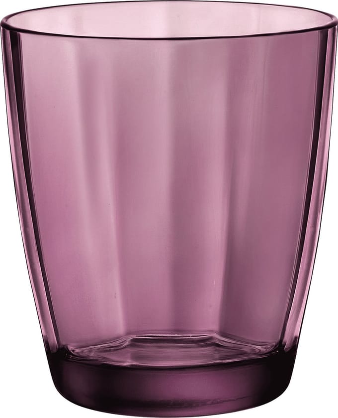 Bormioli Rocco Pulsar Tumblers 30 cl / 300 ml Paars | Set van 6 Stuks | Drinkglazen voor Water, Sap en Frisdrank | Glas | Vaatwasserbestendig
