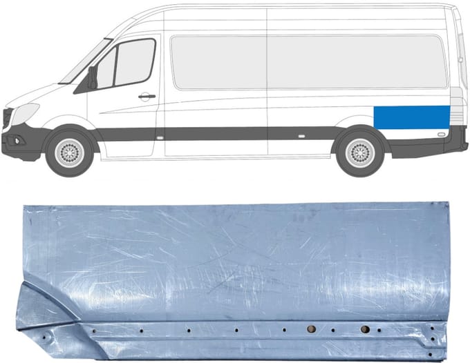 Reparatiepaneel achterspatbord voor Mercedes Sprinter 2006-2018 / Links