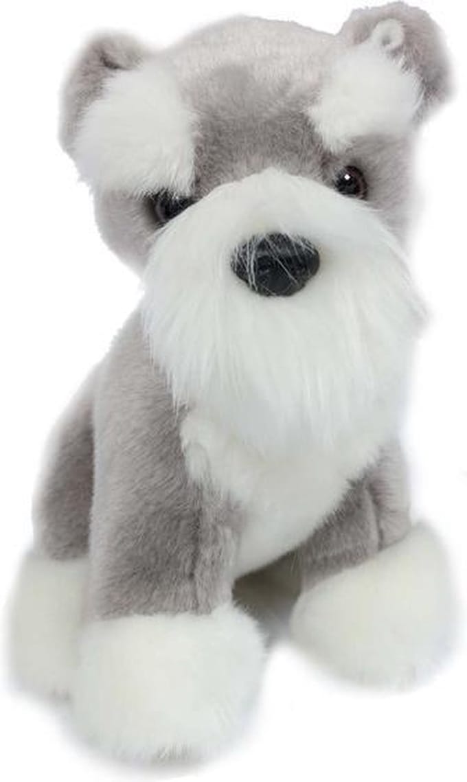 PIA Soft Toys - Pluche Knuffeldier Schnauzer - zittend - 20 cm