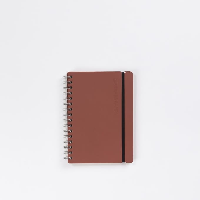 Vacavaliente - Studio Notitieboek A5 - Gerecycled Leer - Bruin