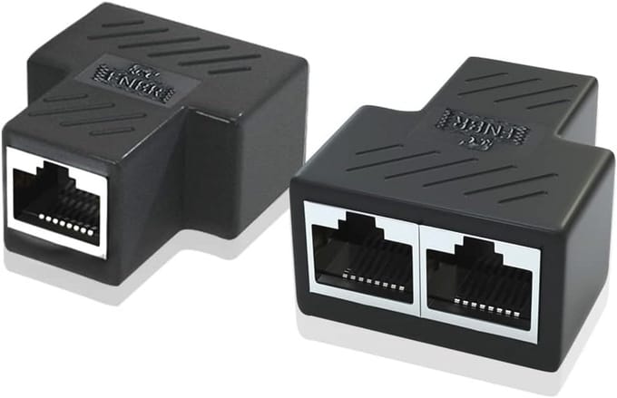 Ethernet LAN Spliterator voor 2 Apparaten - Netwerkverdeling 1 naar 2