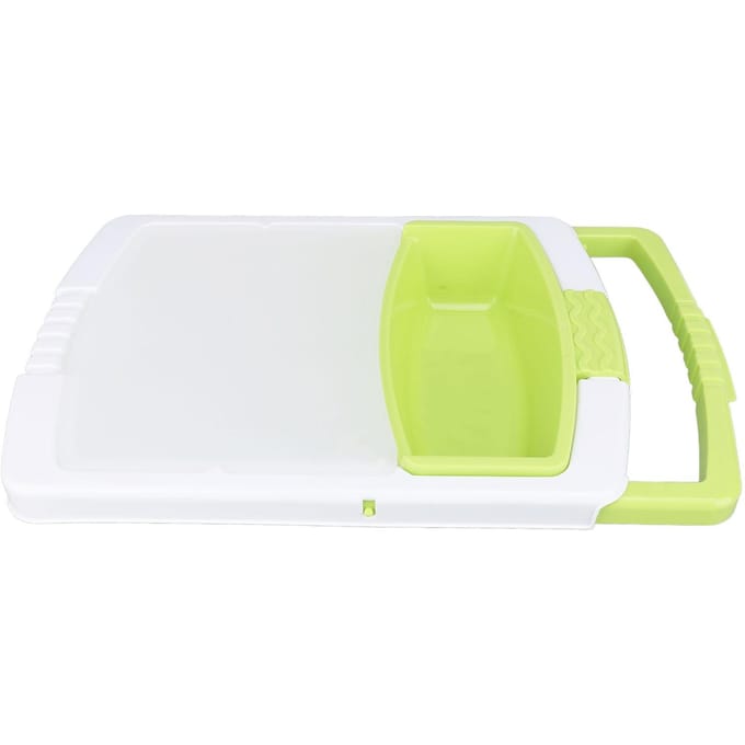 Over de Spoelbak Snijplank Multifunctionele Plastic Snijplank Afdruipmand met Container voor white