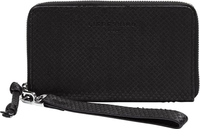 LIEBESKIND BERLIN Leren Kaarthoes TamorP Vivian Zip Around Wallet Black Zwart