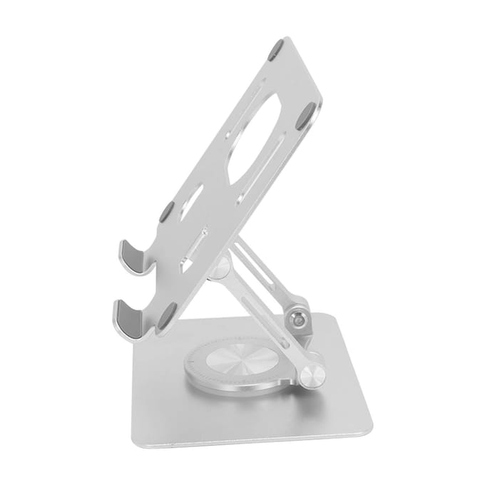 Verstelbare Tablethouder 360 Graden Rotatie Opvouwbaar Holle Koeling Aluminiumlegering Desktop Tablet white