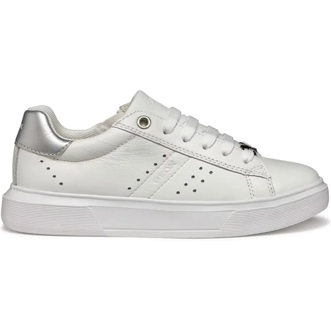 GEOX NETTUNO MEISJES Sneakers - WIT/ZILVER - Maat 36