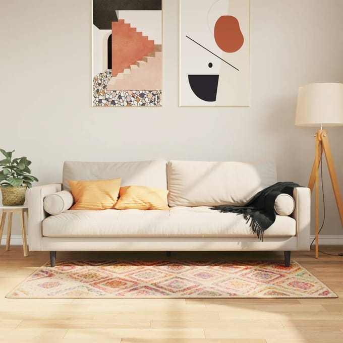 vidaXL - Vloerkleed - wasbaar - 80x150 - cm - meerkleurig