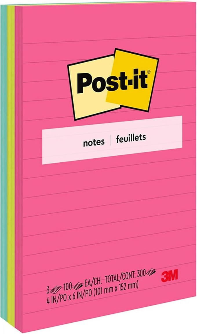 Gestreepte Notitieblokjes 10x6 cm in Levendige Kleuren - 3 Stuks