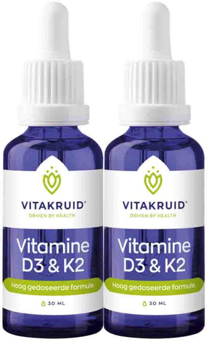 Vitakruid Vitamine D3&K2 - 2 x 30 ml - Voordeelverpakking