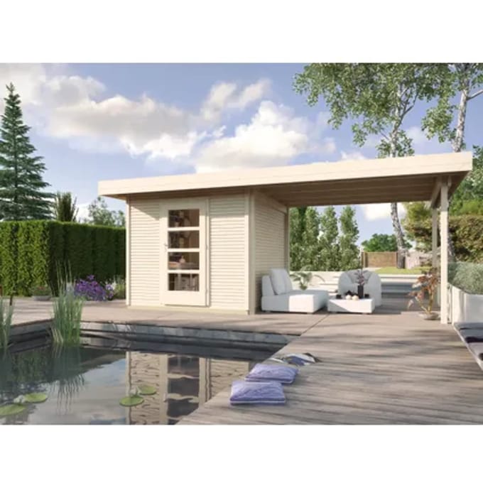 Weka Tuinhuis Met Overkapping 172 Type A Gr1 210x352cm