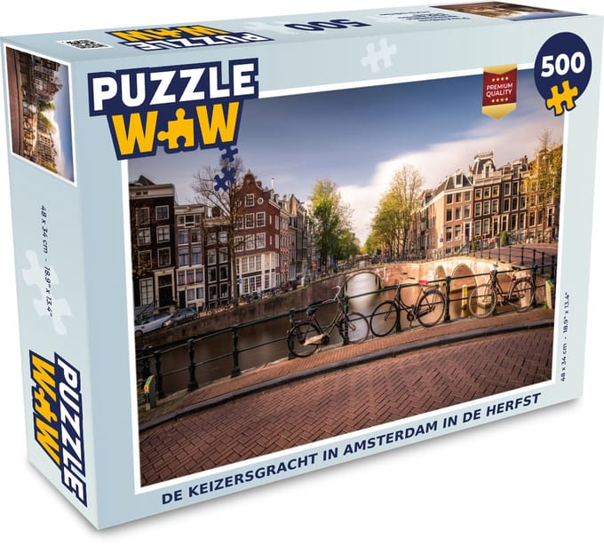 Puzzel De Keizersgracht in Amsterdam in de herfst - Legpuzzel - Puzzel 500 stukjes