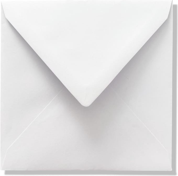 C&C Luxe Vierkante enveloppen - 100 stuks - Wit - 15x15 - 110grms - 150x150 mm -  vierkant