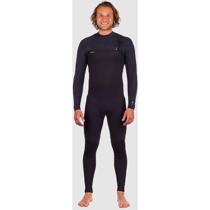 O'Neill Hyperfreak 4/3mm+ Chest Zip Full Wetsuit zwart