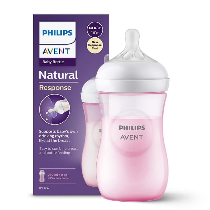 AVENT SCY903/11 Fles Natural Responsive Roze 260 ml