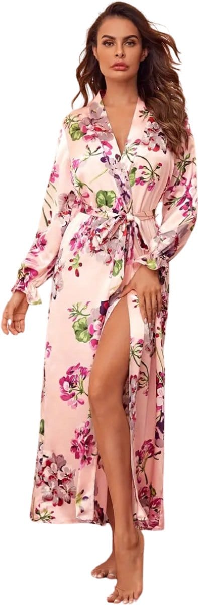 Bovista Badjas Dames - Kimono - Kamerjas - Ochtendjas - Pyama - Roze - S