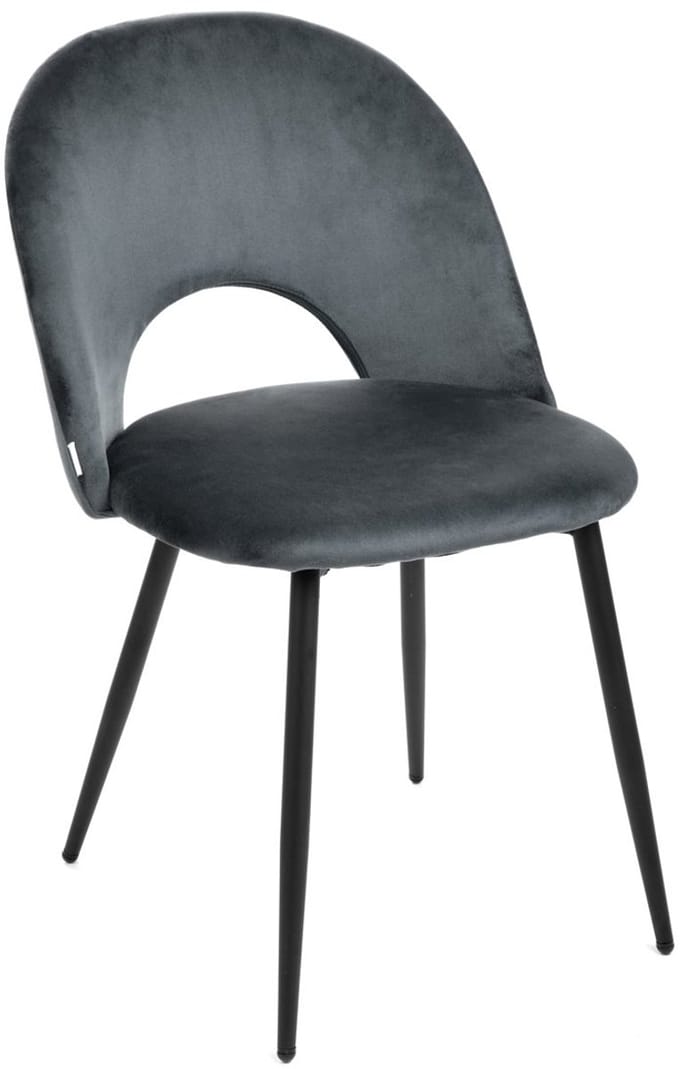 HOMLA - TERCIO Chair - Velour Grey - 47x55x77cm