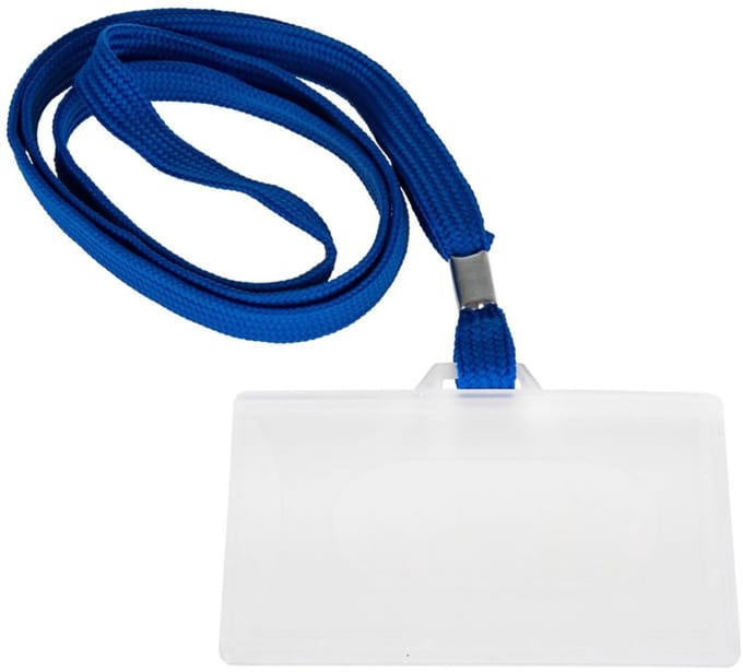 GEKO ID-badge met lanyard - plastic - 92x59 mm - 10 stuks